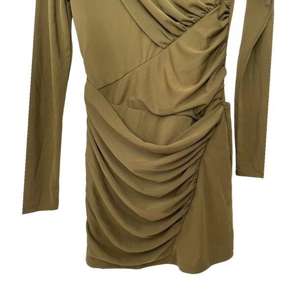 Dundas x Revolve Atlas Mini Dress in Khaki Green - Picture 7 of 9